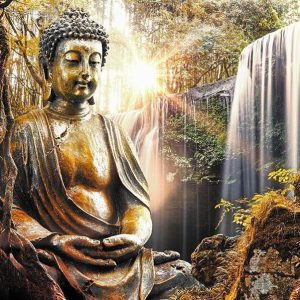 Fotobehang – Waterfall of Contemplation